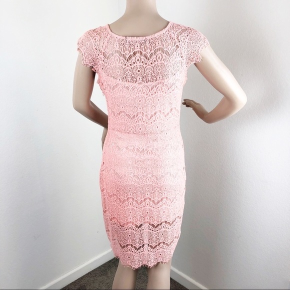 You Are Not Alone peach high low lace dress - Picture 5 of 8